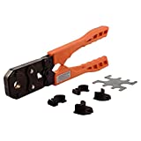 SharkBite 3/8 Inch PEX Crimp Tool Multi-Head Kit, Orange Handles, Plumbing Fittings, 23100