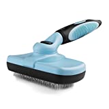 Pets First SELF CLEANING SLICKER BRUSH for PETS DOGS & CATS - Retractable Design for Quick & Easy Pet Fur Removal - Fine & SAFE Bristles To Detangle & Massage DOG SKIN or CAT SKIN – NEW SPECIAL DESIGN