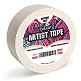 TSSART White Artist Tape - Masking Artists Tape for Drafting Art Watercolor Painting Canvas Framing - Acid Free 2 Inch Wide 180FT Long
