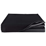 eXtremeRate Black Horizontal Dust Cover for PS4 Slim Console, Soft Neat Lining Dust Guard for PS4 Slim Console, Anti Scratch Waterproof Cover Protector Sleeve for PS4 Slim Console