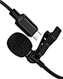 Lavalier Microphone USB-C Professional Clip-on Mic Omni Condenser for Video Recording Studio Noise Cancel Lapel Mic for YouTube Vlog Recording Interview for Android Type-C Devices for MacBook(6.6ft)