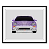 Mitsubishi Eclipse Spyder GTS in 2 Fast 2 Furious Movie Inspired Poster Print Wall Art Decor Handmade 3G Third Generation driven by Roman Pearce (Tyrese Gibson) (Unframed)