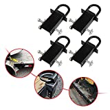 ELITEWILL 4Pcs Heavy Duty Removable D-Ring Stake Pocket Tie Down for Utility Trailers and Flatbeds with Hitch Pin (4)