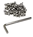 iExcell 100 Pcs M4 x 10 mm Stainless Steel 304 Hex Socket Head Cap Screws Bolts Kit, Thread Pitch 0.7 mm