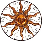 Metal Wall Art Sun Wall Decor Indoor Outdoor Sun Wall Art Patio Decor Large Garden Wall Art 24 inches