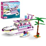 BRICK STORY Dream Girls Friends Cruise Ship Building Toys Creative Yacht Building Sets 318 Pieces Girls Boat Building Kit Gift for Kids Age 6-12