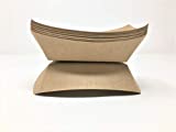 Mr. Miracle Kraft Paper 1/2 Pound Food Tray. Pack of 100. Disposable, Recyclable and Fully Biodegradable. Made in USA