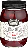 Brownwood Farms Cherry Pie Filling - 18 oz Best Michigan Toppings - Gluten-free - W/ Great Lakes Cherries - Chefs Baking for Pancakes Waffles - Ice Cream - Yogurt (BFCPF 18) 