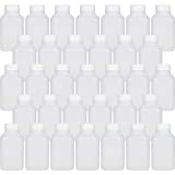 10 Oz Empty Plastic Juice Bottles with Tamper Evident Caps – 33 Pack Drink Containers - Great for Homemade Juices, Milk, Smoothies, Tea and Other Beverages - Food Grade BPA Free