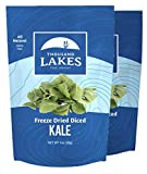 Thousand Lakes Freeze Dried Fruits and Vegetables - Diced Kale 2-pack 1 ounce (2 ounces total) | 100% Kale Flakes | No Salt Added