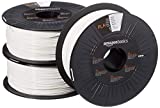 Amazon Basics PLA 3D Printer Filament, 1.75mm, White, 1 kg Spool, 3 Spools