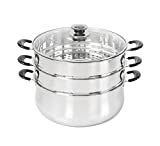 Concord 30 CM Stainless Steel 3 Tier Steamer Pot Steaming Cookware - Triply Bottom