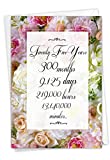NobleWorks - 25th Anniversary Card with Envelope - 25 Years of Love, Celebration Card for Couples, Wife, Husband - Year Time Count 25 C9437MAG