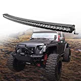 38inch Curved LED Light Bar 180W Single Row Spot Flood Combo Driving Lamp LED Work Light for Off Road Truck Car ATV SUV UTE UTV Boat,IP67 Waterproof(180W)