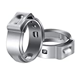 LOKMAN 50 Pack 5/8 Inch PEX Cinch Clamps, Stainless Steel Cinch Crimp Rings Pinch Clamps for PEX Tubing Pipe Fitting Connections (5/8 Inch)