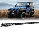 CO LIGHT Led Light Bar Single 38 inch Slim Single Row Lightbar Driving Combo Beam Off Road Work Lights with Mounting Brackets & 6D Reflectors for Truck, Car, Cabin, Boat, ATV, UTV