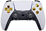 White/Gold UN-MODDED Wireless Controller Compatible with PS5 PRO Custom Controller Exclusive Unique Design… Playstation 5