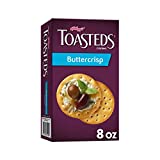 Toasteds Crackers, Toasted Crackers, Party Snacks, Buttercrisp, 8oz Box (1 Box)