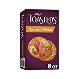 Toasteds Crackers, Holiday Toasted Wheat Crackers, Christmas Charcuterie Board Snacks, Harvest Wheat, 8oz Box (1 Box)