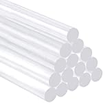 15 Pieces Clear Acrylic Dowel Rods Acrylic Round Rod for DIY Crafts 0.25 x 12 in