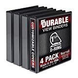 Samsill Durable 1.5 Inch Binder Made in The USA, D Ring Customizable Clear View Binder, Pack of 4