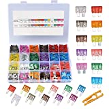 CrocSee 250 Pieces - Car Fuses Assortment Kit, Blade-type Automotive Fuses - Standard & Mini Size (2A/3A/5A/7.5A/10A/15A/ 20A/25A/30A/35A/40A), Replacement Fuses for Car/RV/Truck/Motorcycle/Boat