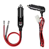 LUITON 12V Fused Replacement Cigarette Lighter Power Plug/Cord with Leads, Cb Radio Power Adapter for Mobile | CB Radio Compatiable with Uniden PRO505XL PC88LTX Bearcat 880 Cobra 29LTD 29LX (1+1 Pack)