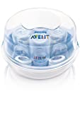 Philips AVENT Microwave Steam Sterilizer for Baby Bottles, Pacifiers, Cups and More, SCF281/05