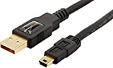 Amazon Basics USB 2.0 Charger Cable - A-Male to Mini-B Cord - 3 Feet (0.9 Meters) for Personal Computer.