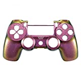 eXtremeRate Chameleon Red Gold Glossy Replacement Front Housing Shell Cover Compatible with ps4 Slim Pro Controller CUH-ZCT2 JDM-040/050/055 - Controller NOT Included