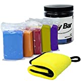 Eazy2hD Car Clay Bar 5 Pack 100g, Car Clay Bar Cleaner Auto Detailing with Towel for Car, Glass, Vehicles and Much More Cleaning, 5 Colors of Car Clay Bar Kit