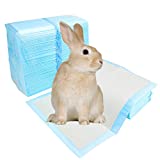 kathson Rabbits Disposable Diaper Cage Liners Super Absorbent Healthy Cleaning Pad for Hedgehogs, Hamsters, Chinchillas, Rabbits, Cats, Reptiles and Other Small Animals(100 pcs)