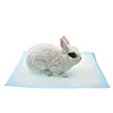 FLAdorepet 20 Packs Rabbits Guinea Pigs Cage Liners ;Super Absorbent Disposable Diaper Cage Pad for Hedgehogs, Hamsters, Chinchillas, Squirrel and Other Small Animal(XS(1712.9inch), Blue)