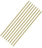 1/8 Inch Brass Round Rod, 8Pcs Solid Round Brass Rod Lathe Bar Stock, 11.8 inch in Length