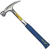 ESTWING Hammer - 16 oz Straight Rip Claw with Smooth Face & Shock Reduction Grip - E3-16S
