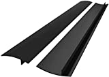 Linda's Silicone Stove Gap Covers (2 Pack), Heat Resistant Oven Gap Filler Seals Gaps Between Stovetop and Counter, Easy to Clean (21 Inches, Black)