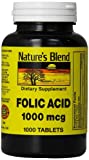 Nature's Blend Folic Acid 1000 mcg 1,000 mcg 1000 Tabs