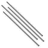 Eowpower 4Pcs Stainless Steel 6mm x 200mm Round Rod Turning Lathe Bars Tool