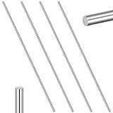 Favordrory 4 Pieces 304 Stainless Steel 6mm x 356mm Model Straight Metal Round Shaft Rods, Lathe Bar Stock for Toy Car Helicopter Airplane