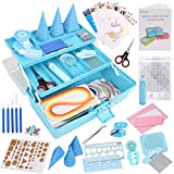 JoyPlus Quilling Kits for Beginners with Manual, 24 Quilling Supplies with Durable Quilling Storage, Updated Paper Crimper Tool, Premium Quilling Husking Board & Electronic Quilling Pen Included