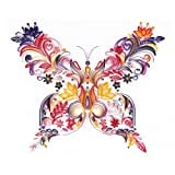 Uniquilling Paper Filigree Painting Quilling Kits,Panit by Numbers for Adults - Beautiful Butterfly Shape,Handmade DIY Craft Wall Decoration Best Gifts(Painting kit+Tools kit) (Basic)