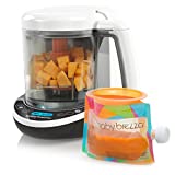 Baby Brezza Small Baby Food Maker Set  Cooker and Blender in One to Steam and Puree Baby Food for Pouches - Make Organic Food for Infants and Toddlers - Includes 3 Pouches and 3 Funnels