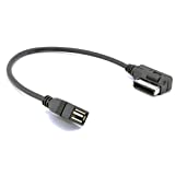 HDMIHOME Media in AMI MDI USB AUX Flash Drive Adapter Cable for Car VW Audi 2014 A4 A6 Q5 Q7