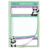 Panda To Do List Notepad - 50 Sheets 5.5 x 8.5” Daily Productivity Task Planner and Habit Tracker Pad - Cute Office Supplies and Gift Idea to Reach Goals and Track Tasks and Appointments