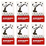 LEEFONE Sticky Notes, 6 Packs Lovely Panda Sticky Notes, Cute Page Flags Index Tabs Memo Sticker for Home School Office Supplies