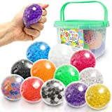 Small Fish Sensory Stress Ball Set for Kids and Adults, 12 Pack Stress Relief Fidget Balls Filled with Water Beads to Relax, Decompress, and Focus, Squishy Toys for Children with Autism, and ADHD