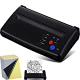 Tattoo Transfer Stencil Machine with 30 Pieces A4 Tattoo Transfer Paper Tattoo Printer Machine Thermal Stencil Paper Printer Mini Thermal Copier Printer for Tattoo Supplies (Black)