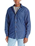 Wrangler Authentics Men's Long Sleeve Sherpa Lined Denim Shirt Jacket, Indigo, M