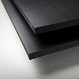 SIBE-R PLASTIC SUPPLY PVC Closed Cell Expanded Plastic Sheet 1/4" x 24" x 48" - Black