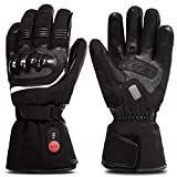 Heated Motorcycle Gloves for Men Women, Electric Rechargeable Battery Waterproof Gloves for Cycling Skiing Snowmobile Hunting Camping Riding Raynaud & Arthritis Outdoors